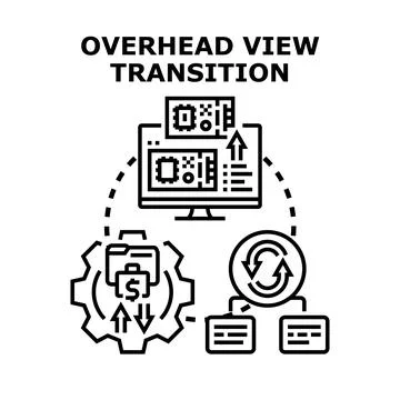 Digital data processing and system transition concept Stock Illustration