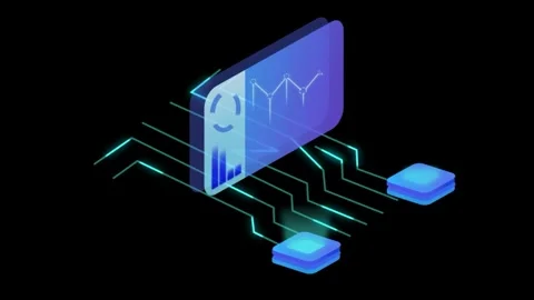 Digital data processing animation Stock Footage 340748622