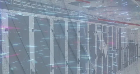 Digital data processing animation showcases global connections in a tech concept Stock Footage 327360484