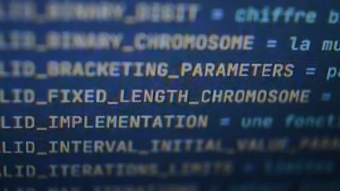 Digital data programming code. cyberspace software programming Stock Footage 201290082