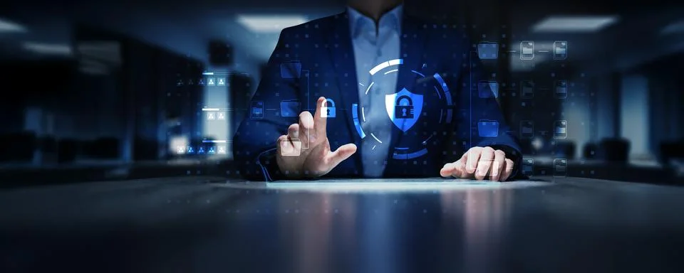 Digital Data Protection with Advanced File Security Solutions. Stock Photos