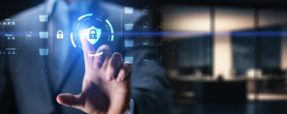 Digital Data Protection with Advanced File Security Solutions. Stock Photos