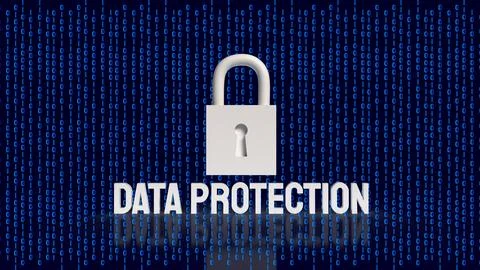 Digital Data Protection and Cybersecurity Privacy Concept 3d render. Stock Illustration