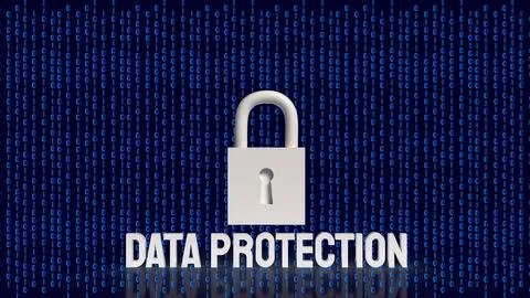 Digital Data Protection and Cybersecurity Privacy Concept 3d render. Stock Illustration