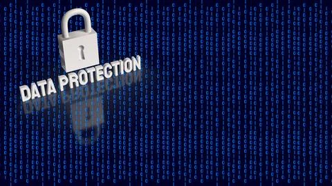 Digital Data Protection and Cybersecurity Privacy Concept 3d render. Stock Illustration