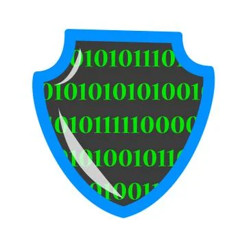 Digital data protection and privacy concept banner Stock Illustration