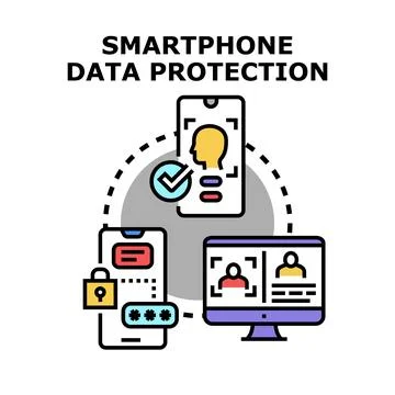 Digital data protection and secure information access concept 스톡 일러스트