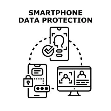 Digital data protection and secure information access concept Stock Illustration