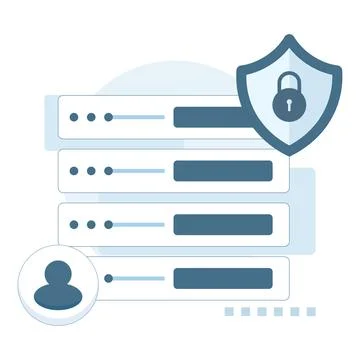 Digital data protection concept. Cyber ​​security icon. Data security. 스톡 일러스트