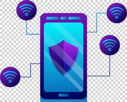 Digital data protection design element icon. Cyber security illustration. Stock Illustration