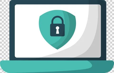 Digital data protection design element icon. Cyber security illustration. Stock Illustration