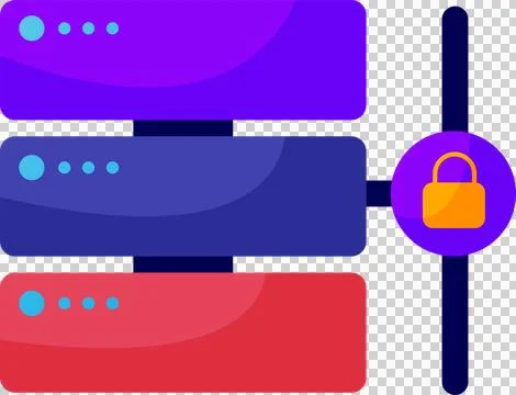 Digital data protection design element icon. Cyber security illustration. Stock Illustration