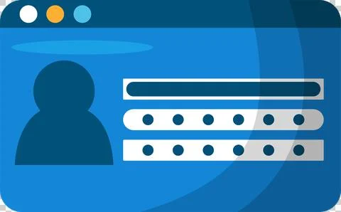 Digital data protection design element icon. Cyber security illustration. Stock Illustration