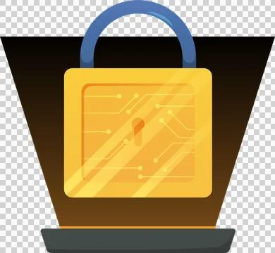 Digital data protection design element icon. Cyber security illustration. Stock Illustration