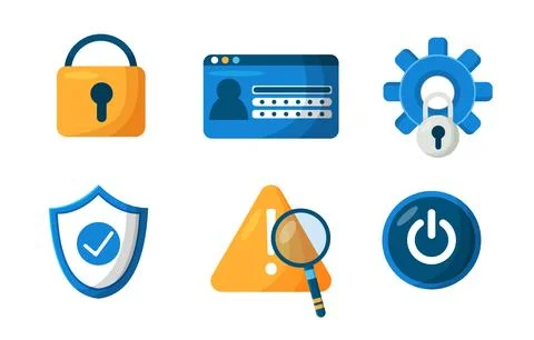 Digital data protection design element vector. Stock Illustration