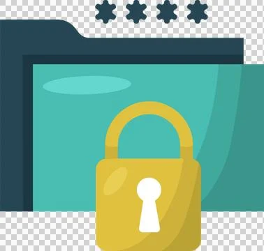 Digital data protection design element icon. Stock Illustration