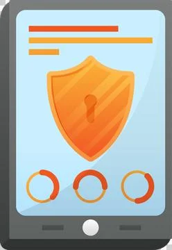 Digital data protection design element icon. Illustrazione stock