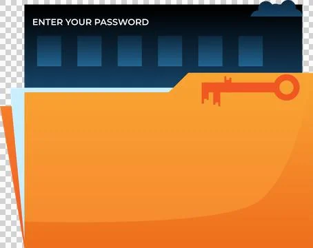 Digital data protection design element icon. イラスト素材