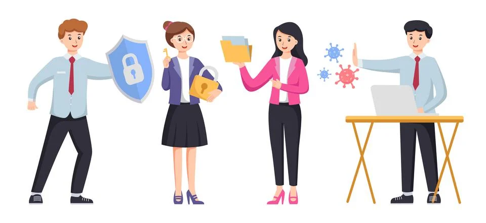 Digital data protection design vector. Stock Illustration