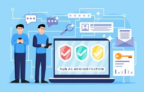 Digital data protection design vector. Cyber security illustration backgrou.. Illustrazione stock