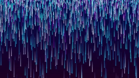 Digital Data Rain Background Neon Falling Lines Seamless Loop Stock Footage 327464166