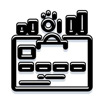 Digital data representing user interface elements Illustrazione stock