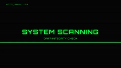 Digital data scanning and system analysis concept on black screen Stock Footage 336805687