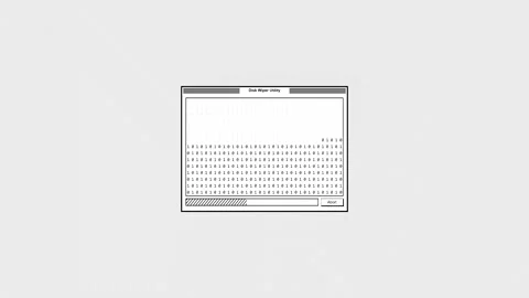 Digital data scrolling in a window on computer screen 스톡 동영상 346838175