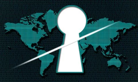 Digital data security and privacy concept Stock Illustration