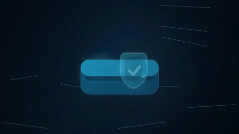 Digital Data Security Animation Demonstrating a Secure Connection and Succe.. Video stock 347362180
