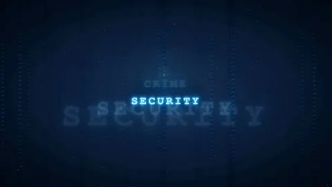 Digital Data Security Concept with Glowing Text and Binary Code Background in Stock Footage 336775984