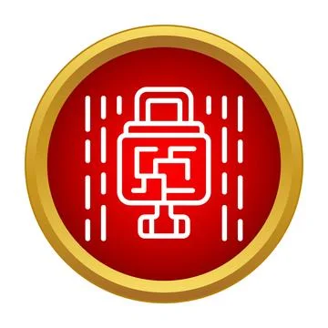 Digital data security concept with padlock icon Stock Illustration