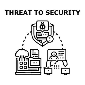 Digital data security system protecting network from cyber attack Stock Illustration