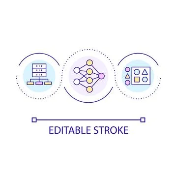Digital data segregation loop concept icon イラスト素材