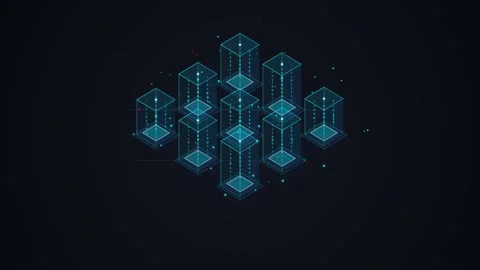 Digital data server grid abstract technology background animation Stock Footage 342442816