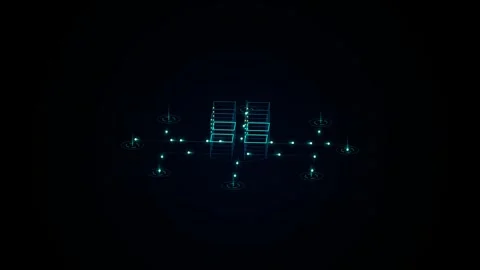 Digital data server towers connected in network system abstract cybersecuri.. Stock Footage 346280461