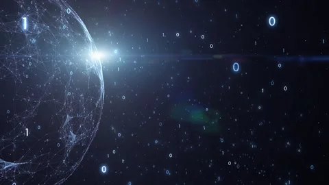 Digital data sphere network animation background Stock Footage 337233361