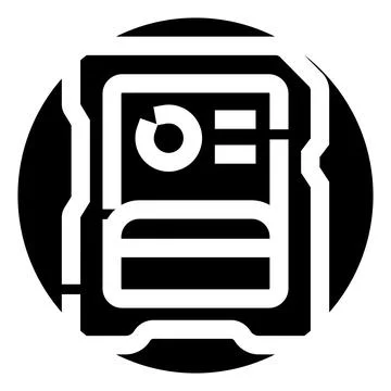 Digital data storage and backup technology icon Illustrazione stock