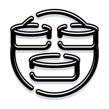 Digital data storage database system outline icon 库存插图