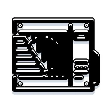 Digital data storage device for secure technology Illustrazione stock