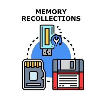 Digital data storage evolution and recovery concept Stock Illustration
