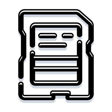 Digital data storage flash memory card icon Stock Illustration