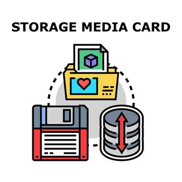 Digital data storage media transfer and backup concept 库存插图