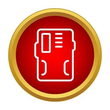 Digital data storage memory card icon design Illustrazione stock