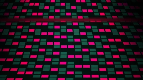 Digital Data Stream Abstract Background with Glowing Pink and Teal Geometri.. Stock Footage 340525334