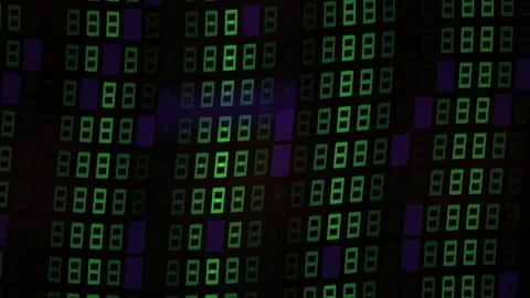 Digital Data Stream Abstract Background with Glowing Green Numbers and Purp.. Stock Footage 341805046