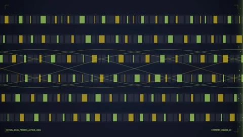 Digital Data Stream Abstract Background - Blue, Green, Yellow Bars Stock Footage 348231657