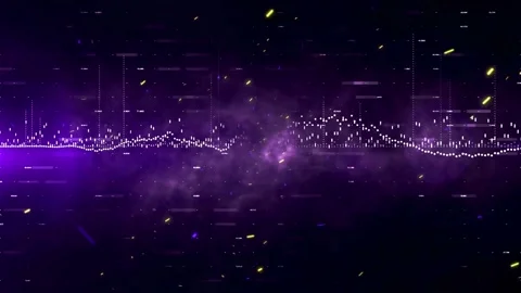 Digital data stream with abstract purple wave motion background Stock-Footage 336120794