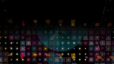 Digital data stream on an abstract technology background Stock Footage 340305219