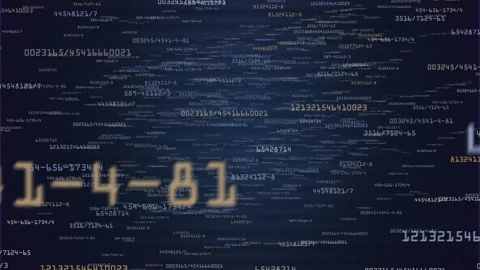 Digital Data Stream Background Floating Numbers Code And Technology Network Stock Footage 334133153